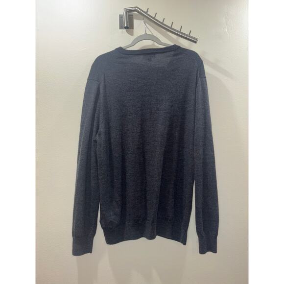 Brooks Brothers Extra Fine Merino Wool Sweater – XXL Gray V-Neck - Picture 4 of 14